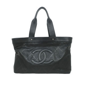 Chanel punching tote bag black